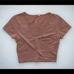 Blush pink cross top